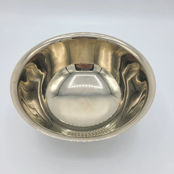 Vintage Silverplated On Brass Bowl Display Serving Bowl Small to Medium - Picture 3 of 5